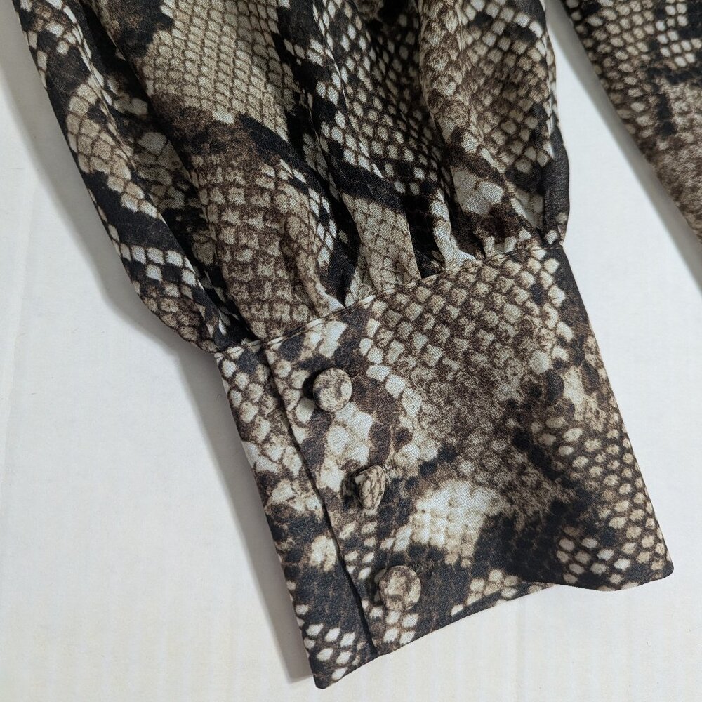 Altuzarra for Target Python Print Tie Neck.Blouse Size M - Picture 9 of 15